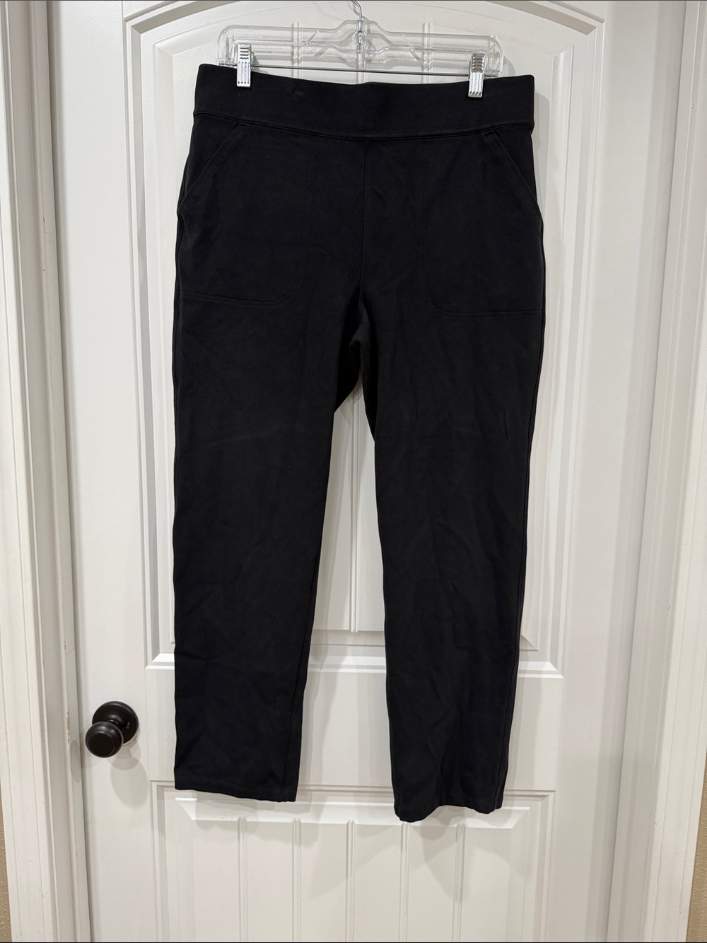 EUC Duluth Trading Co Black Straight-Leg Stretch Pants